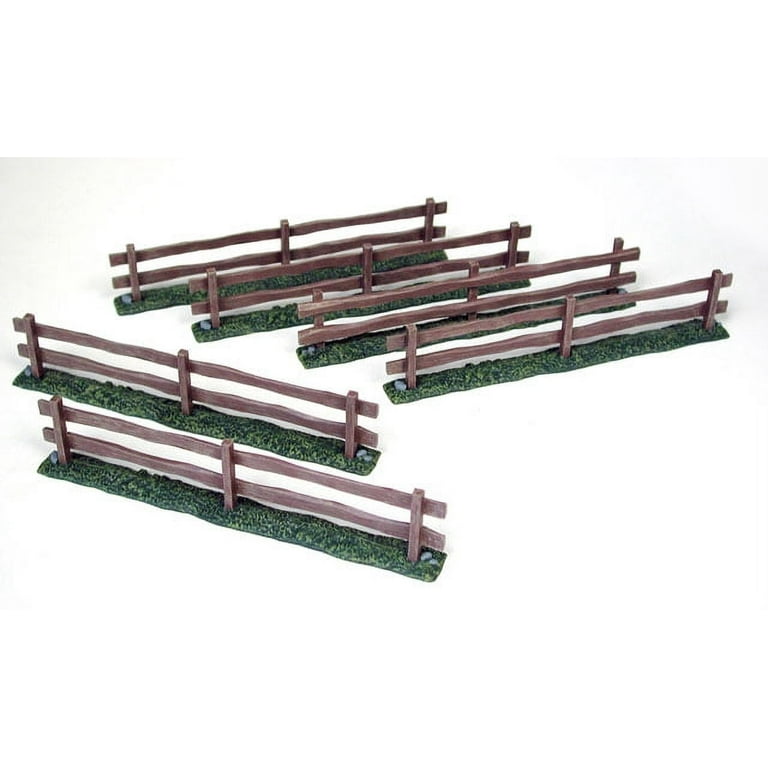 Pegasus Hobbies Wooden Fences — Pre-Painted Model Scenery For Dioramas, Military Models & War Games (Set Of 6)