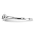 thumbnail image 3 of 14k White Gold .01ct Diamond Heart Toe Ring Size, 3 of 3