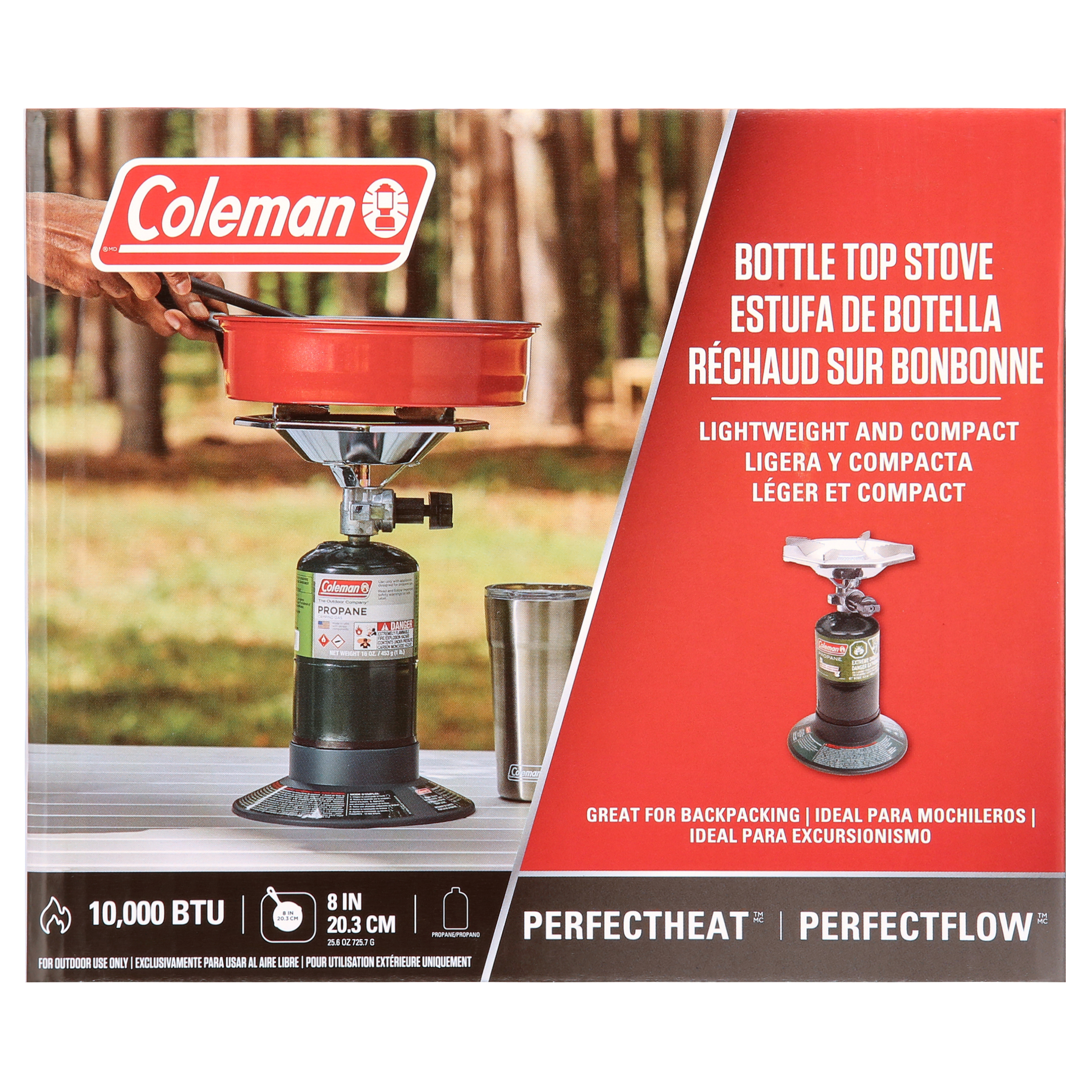 Coleman Gas Stove | Portable Bottletop 1 Burner Propane Camping Stove with Adjustable Burner - image 3 of 7