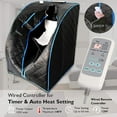 thumbnail image 3 of SereneLife Portable Infrared Home Spa Sauna with Heating Foot Pad and Chair, Black, 3 of 3