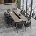 Folding Conference Table with Silent Wheels, Modern Mobile Modular Flip ...