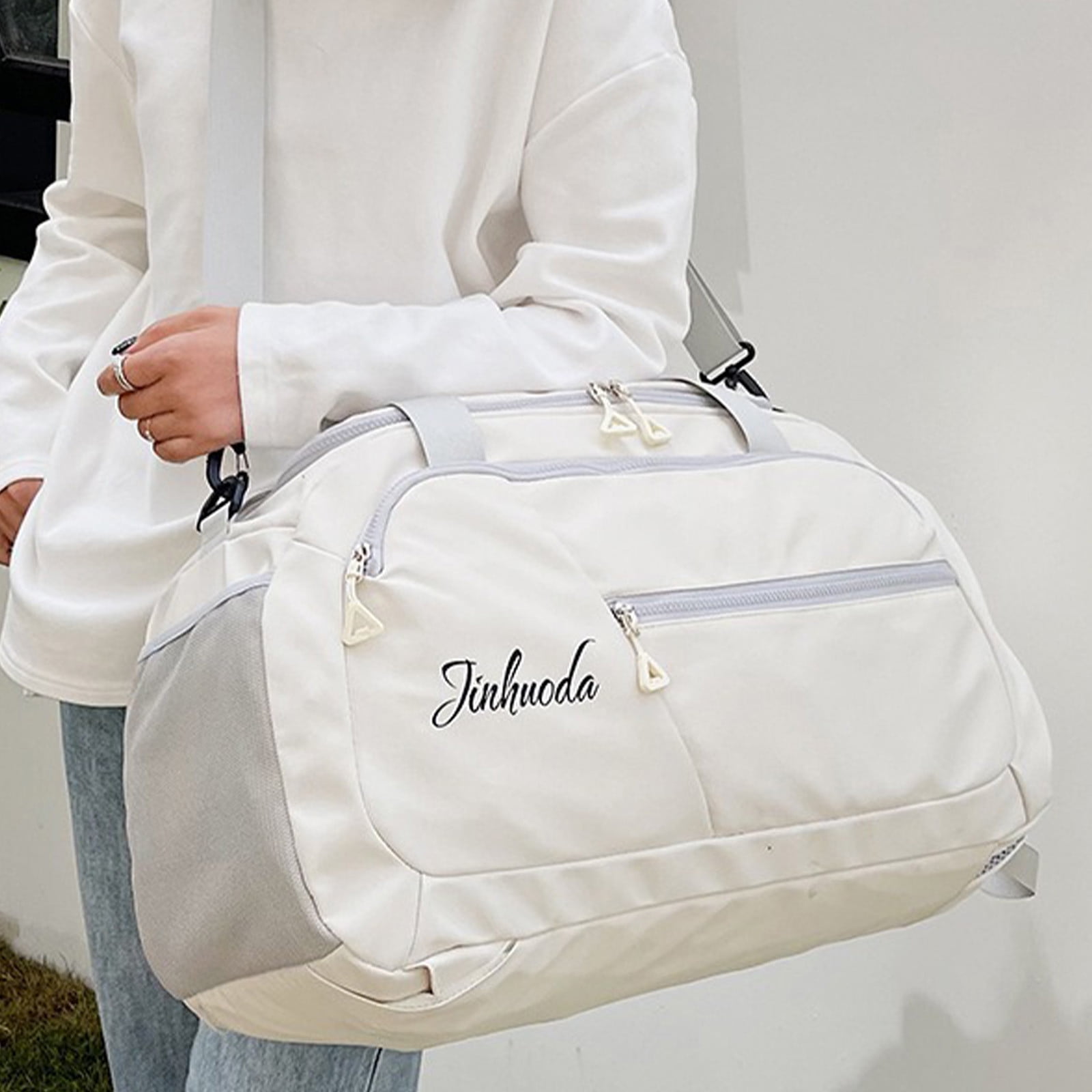 maho Multi Functional Shoulder And Portable Fitness Travel Bag Sports Fitness Bag Good Quality Swimming Yoga Training Bag Leisure Travel Bag White on Clearance