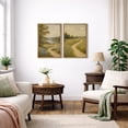 thumbnail image 5 of Framed Canvas Print Vintage Country Landscape Wall Art Set of 2 Modern Farmhouse Decorative for Living Room Bedroom - 24"x36"x2 NATURAL, 5 of 8