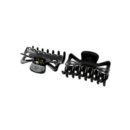 Pair Big Black Plastic Hair Accessories Clips Claws for