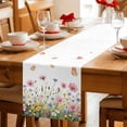 thumbnail image 5 of Wild Flowers Table Runner 70 Inches Long Farmhouse Dress Scarves, Spring Butterfly Watercolor Country Floral Dining Tablerunner for Coffee Table/Kitchen Island/Party Décor, 13" x 70", 5 of 8