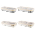 thumbnail image 3 of ZheElen Multi-functional Snack Containers Stainless Steel Edition Stainless Steel Snack Containers For Kids Steel natural color Two grids, 3 of 6