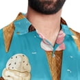 thumbnail image 5 of Ice Cream Men's Short Sleeve Button Down Casual Poplin Shirts for Summer Beach, Printed Design - Unisex, 5 of 6