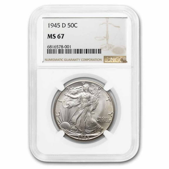 1945-D Walking Liberty Half Dollar MS-67 NGC