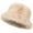 Beige, variant on Women's Fuzzy Wide Brim Faux Fur Bucket Hat – Winter Warm Fisherman Style Cap, Soft & Cozy, Classic Solid Color for Cold Weather & Daily Wear