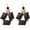Black, variant on Wooden Dangle Earrings for Women Boho Irregularly Exaggerated Wooden Beaded Earrings