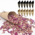 thumbnail image 2 of Confeti de papel de encaje para decoración de boda, 10 piezas, pétalos de caramelo, conos de confeti colocados, suministros para fiesta nupcial, 2 of 4
