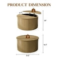 thumbnail image 2 of Putuo Decor Fluted Round Coffee Table with lifting Top, 31.5" Small Circle Coffee Table with Storage, 2 of 9