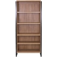 thumbnail image 5 of Modern Open Wood Laminate Bookcase Fully Assembled Light Brown, 5 of 6