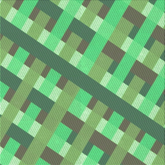Ahgly Company Indoor Square Patterned Stoplight Go Green Area Rugs, 8' Square