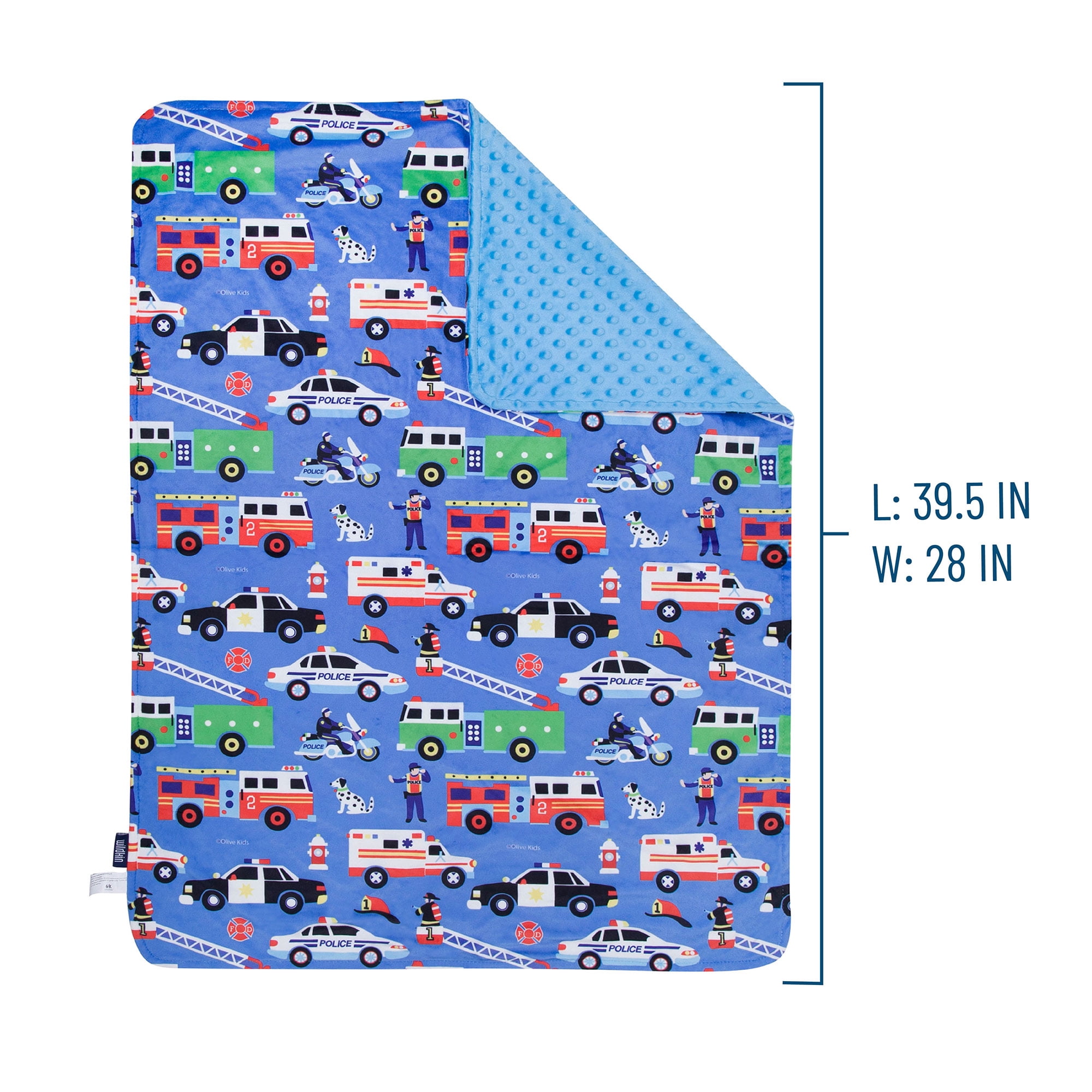 Wildkin Plush Throw Blanket for Toddlers Featuring Heroes, Ultra-Soft Velour, Double Layer Backing, 40x28