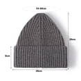 thumbnail image 4 of Gorros de punto de cachemira para mujer, gorro de punto de Color sólido para adultos, gorro grueso cálido para exteriores, otoño, 4 of 5