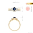 thumbnail image 4 of ANGARA Natural Sapphire and Diamond Three Stone Bridal Set in 14K Yellow Gold for Women (Size-5mm) | September Birthstone, Birthday, Anniversary, Jewelry Gift for Women | Natural Blue Sapphire Ring, 4 of 8