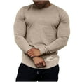 thumbnail image 2 of EQWLJWE Mens Henley Shirts Men's Autumn Sports Running Cotton Stretch Long-sleeved T-shirt Plus Size, 2 of 5