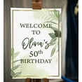 thumbnail image 2 of Darling Souvenir MADE WITH LOVE PersonalizedWelcomeBirthdaySignLeaves,Large Decorative Poster For Birthday Party, Celebrations- 18x12, 2 of 5
