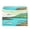 Fjord Town Illustration, variant on 40L Lidded Home Storage Bins Foldable Storage Box with Handle for Home Bedroom Closet, Blue Sea Printed