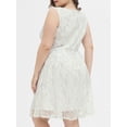 thumbnail image 3 of Vestido, Vestido de encaje de talla grande para mujer, sin mangas, de cintura alta, elegante, para f Abody Extragrande, 3 of 7