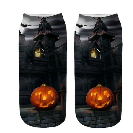 

nsendm Unisex Halloween Socks Casual Pumpkin Cat Printing Medium Business Socks 6pair Socks That Feel like Pillows Socks Multicolor One Size