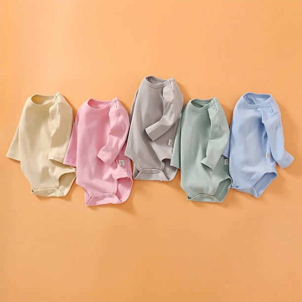 Ropa interior para bebés, pijamas, sombreros triangulares con hebilla en el hombro, ropa interior de manga larga, ropa de una pieza, primavera y otoño