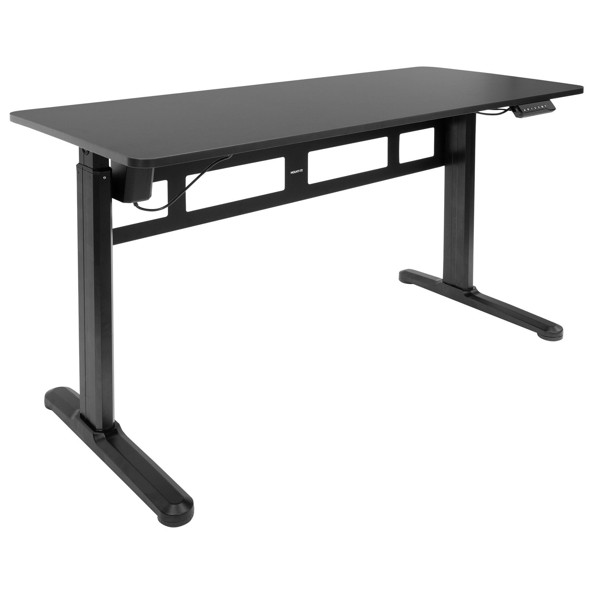 Details about   Height Adjustable Electric Standing Desk Frame for Bedroom Office and More White 