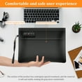 thumbnail image 4 of 12 Layer Insulation 6400°F Lockable Fireproof Money Bag Double Zip 14.2"x10.2" Black for Passport Cash Documents and Valuables, 4 of 11
