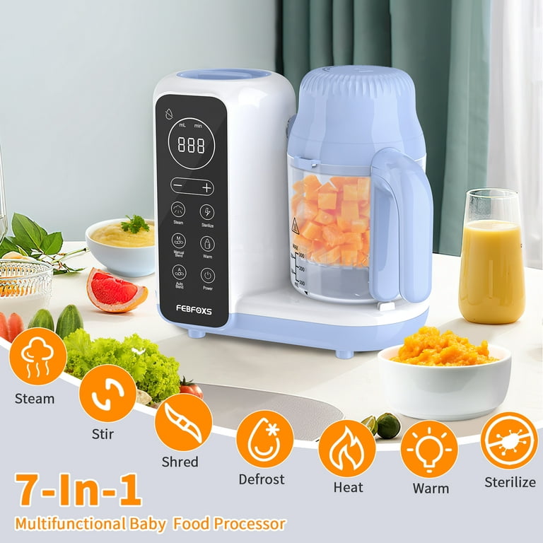 Multi-Function Baby Food Processor Puree Maker with Blend Grind Function  for Steaming Defrost