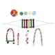 thumbnail image 1 of Juego de juguetes para pájaros, columpio para loro trepador, colorido, libre de tóxicos, juguetes con campanas para jaula de periquito, 1 of 8
