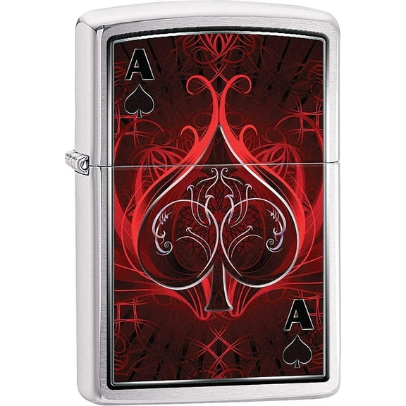 Zippo Lighter- Ace of Spades Designs Windproof Lighter (Ace Spade #Z403)