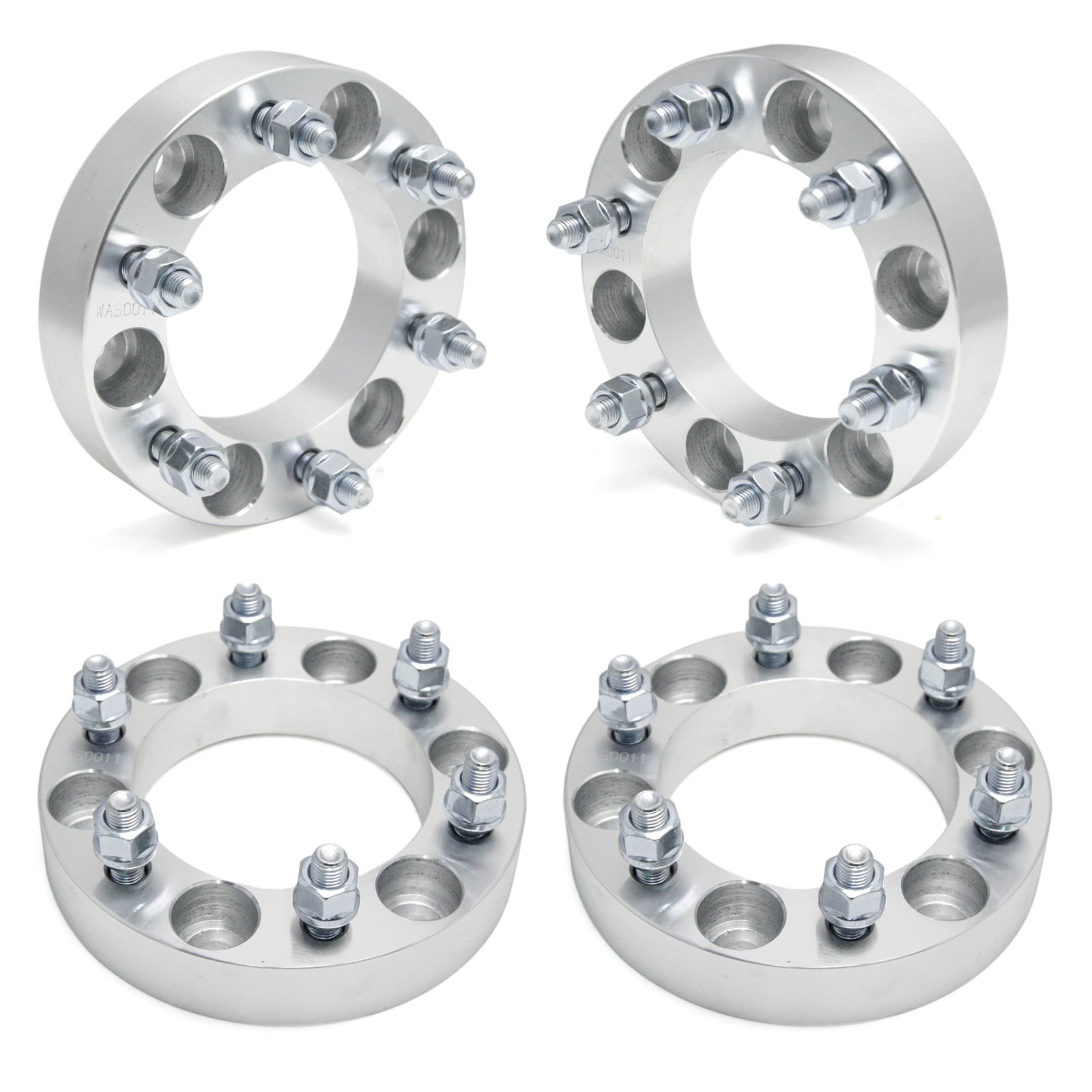 108mm bore, 12x1.5 Studs & Nuts Toyota 4Runner GMC Canyon Toyota Tundra 6 Lug wheelspacer compatible for Chevrolet Colorado 1 inch 6x5.5 Wheel Spacers 25mm 4 pieces Silver Toyota Tacoma 