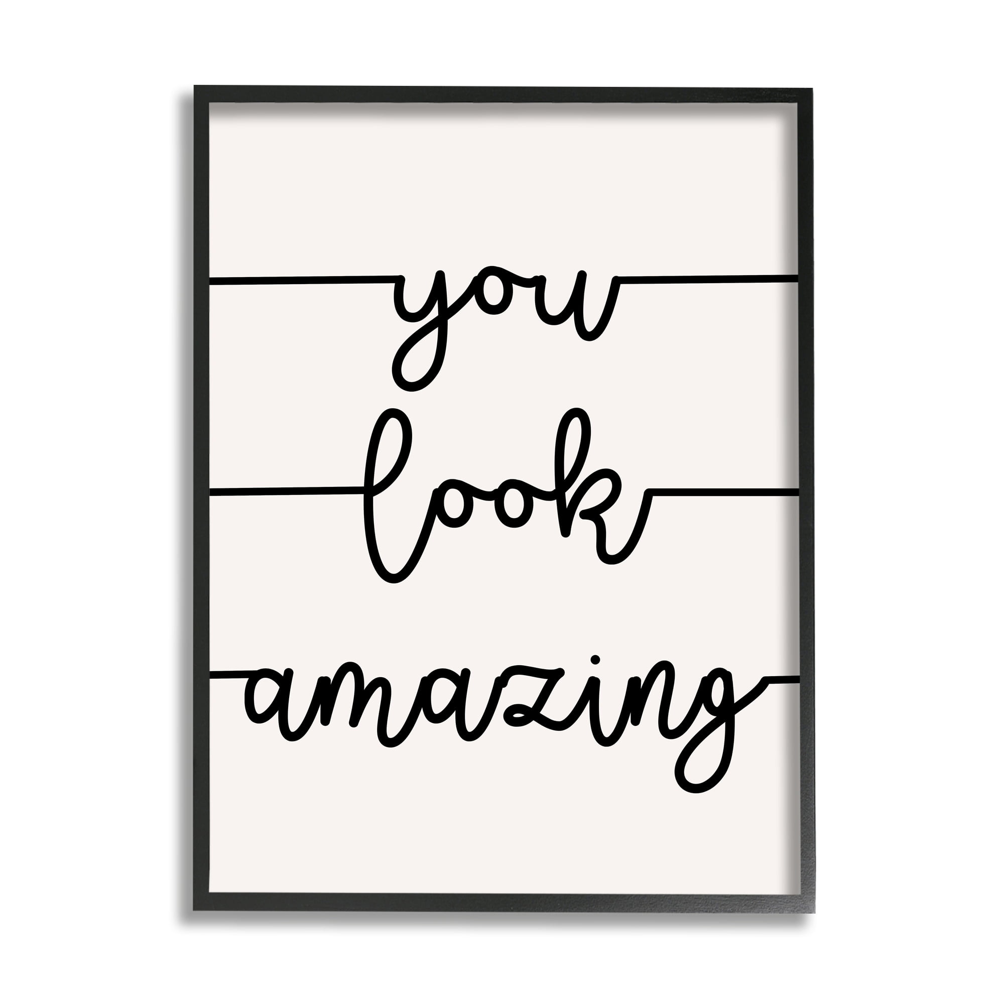 Stupell Industries You Look Amazing Phrase Abstract Line Typography, 24 x 30, Design by Sd Graphics Studio