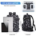 thumbnail image 2 of 1pc Creative Leaves Print Backpack, Simple Solid Color Bag, Women's Large-capacity Travel Backpack For Short-term Travel, Outdoor Mountaineering Bag, Computer Bag College Student Schoolbag, 2 of 5
