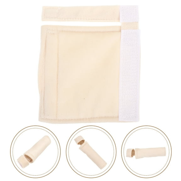 IBASETOY Door Handle Safety Cover Oval Cloth Beige 1Set for Elderly Outdoor Use