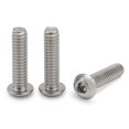 thumbnail image 3 of 1/4-20 x 3/4 "" Tornillos de cabeza de botón Tornillos de acero inoxidable 18-8 (304) Acabado brillante Rosca completa Allen Hex Drive 50 PCS, 3 of 5