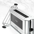 thumbnail image 2 of Russell Hobbs 2-Slice Glass Accent Long Toaster - Silver & Stainless Steel, 2 of 5