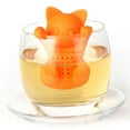 thumbnail image 2 of 3pcs Cute Cat Silicone Tea Infuser For Loose Leaf Animal Steeper Reusable Strainer For Tea Lovers Home Office Use Orange, 2 of 8