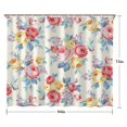 thumbnail image 5 of Pioneer Flower Floral Print Pattern Shower Curtain 84"x72" ,Bathroom Decorative Shower Curtains Set with 12 Hooks,Modern Waterproof Washable Shower Curtain, 5 of 6
