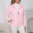 thumbnail image 6 of Riecok Fleece Jackets for Women Collared Long Sleeve Jackets Zip Up Coats with Pockets Solid Color Casual Everyday Clothes, 6 of 6
