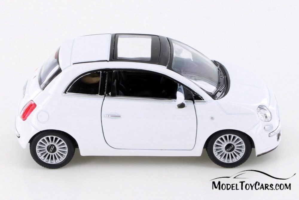 Fiat 500, White - Kinsmart 5345D - 1/28 Scale Diecast Model Toy Car (Brand  New but NO BOX)