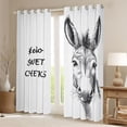 thumbnail image 2 of Erosebridal Sketch Donkey "Hello Sweet Cheeks" Print Curtains Pack of 2 (42x84 Each), Funny Farm Curtains Blackout for Kids Boys and Girls, 2 of 6