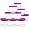 thumbnail image 2 of 120G/120ML 4 Oz High Quality Plastic Cosmetic Sample Jars with Purple Lids, 2 of 3