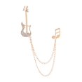 thumbnail image 4 of Broche de Musique pour Hommes avec Note et Chaîne Suspendue Or, 4 of 10