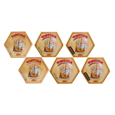 Tortuga Caribbean Rum Cake 4 oz Golden Original, Key Lime, Chocolate 6 PACK
