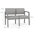 thumbnail image 5 of Lenox Wood Reception Waiting 2-Seat Tandem Seating / Black Wood / Dark Gray, 5 of 5