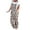Khaki, variant on Leopard Print Overalls for Women Fashion Summer Casual Camis Sleeveless Suspender Jumpsuit Stretchy Long Pants Romper with Pockets