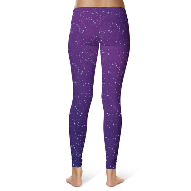 Womens Galaxy Leggings Astrology Star Constellation Yoga Pants For Ladies (Purple) - M - Walmart.com