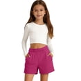 thumbnail image 4 of Toddler Kids Girl Shorts Casual Athletic Casual Shorts Loose Fit Elastic Waistband for Sports Outdoor Activities Girls Bottoms Trousers 9-10T, 4 of 4